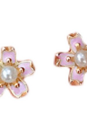 Sweet Mini Cherry Blossom Stud Earrings for Women in 925 Sterling Silver, Spring Summer Pink Floral Design, Ultra-Fairy High-End Jewelry