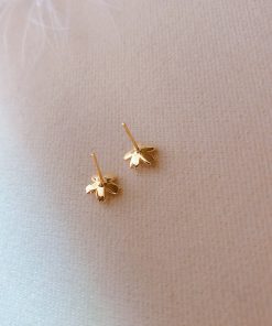Sweet Mini Cherry Blossom Stud Earrings for Women in 925 Sterling Silver, Spring Summer Pink Floral Design, Ultra-Fairy High-End Jewelry