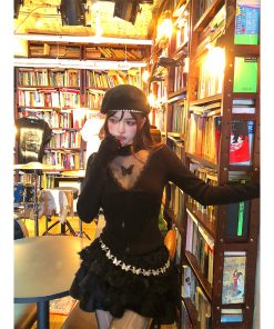 Sweet Romantic Korean Style Lace Long Sleeve V-Neck T-shirt for Women - Autumn Winter Slim Fit Knit Top