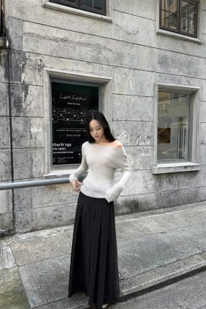 Tailored Pleated A-Line Skirt for Women | Heavy-Duty Comfortable Twill | Spring Summer Fashion