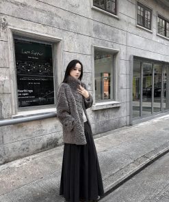 Tailored Pleated A-Line Skirt for Women | Heavy-Duty Comfortable Twill | Spring Summer Fashion