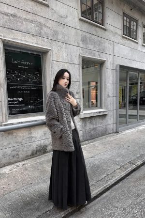 Tailored Pleated A-Line Skirt for Women | Heavy-Duty Comfortable Twill | Spring Summer Fashion
