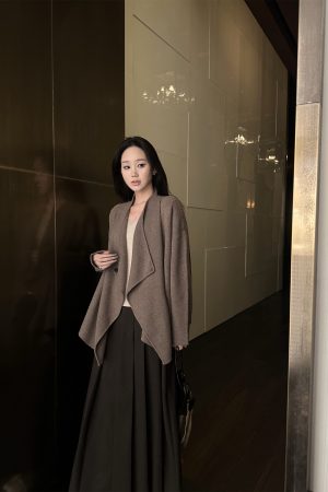 Tailored Pleated A-Line Skirt for Women | Heavy-Duty Comfortable Twill | Spring Summer Fashion