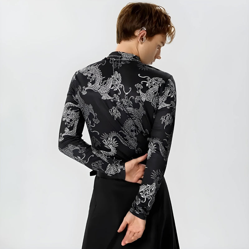 Teenage Style, Acubi Fashion Dress - Dragon High Neck Top Teenage Style, Acubi Fashion Dress - Dragon High Neck Top