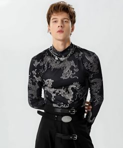 Teenage Style, Acubi Fashion Dress - Dragon High Neck Top