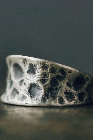 Textured Adjustable Silver Ring for Men and Women - Minimalist Vintage Design, Non-Fish Home Jewelry, Perfect for Everyday Wear