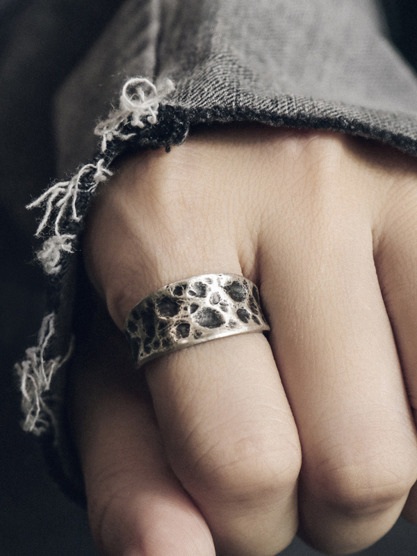 Textured Adjustable Silver Ring for Men and Women - Minimalist Vintage Design, Non-Fish Home Jewelry, Perfect for Everyday Wear