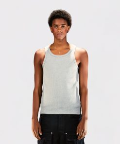Textured Skin-Friendly 450G Xinjiang Cotton Heavyweight Ribbed Tank Top - Shaping Base Layer for Everyday Style