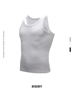 Textured Skin-Friendly 450G Xinjiang Cotton Heavyweight Ribbed Tank Top - Shaping Base Layer for Everyday Style