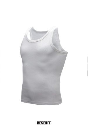 Textured Skin-Friendly 450G Xinjiang Cotton Heavyweight Ribbed Tank Top - Shaping Base Layer for Everyday Style