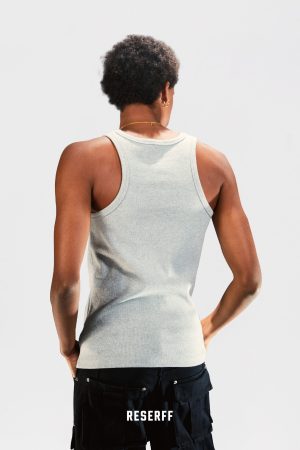 Textured Skin-Friendly 450G Xinjiang Cotton Heavyweight Ribbed Tank Top - Shaping Base Layer for Everyday Style