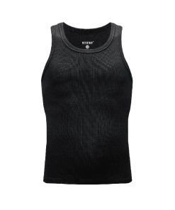 Textured Skin-Friendly 450G Xinjiang Cotton Heavyweight Ribbed Tank Top - Shaping Base Layer for Everyday Style