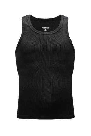Textured Skin-Friendly 450G Xinjiang Cotton Heavyweight Ribbed Tank Top - Shaping Base Layer for Everyday Style