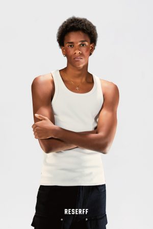 Textured Skin-Friendly 450G Xinjiang Cotton Heavyweight Ribbed Tank Top - Shaping Base Layer for Everyday Style
