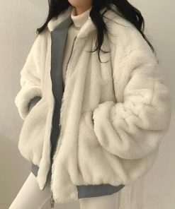 That Girl Outfits School, Long Maxi Skirts Outfit - Teddy Reversible Hooded Jacket