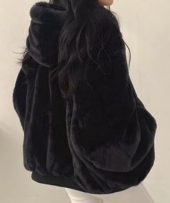 That Girl Outfits School, Long Maxi Skirts Outfit - Teddy Reversible Hooded Jacket