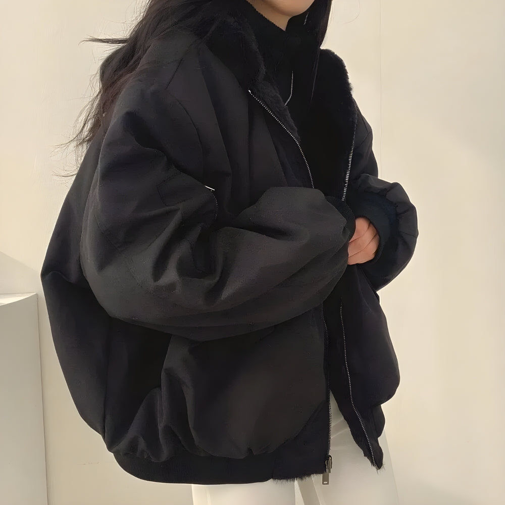 That Girl Outfits School, Long Maxi Skirts Outfit - Teddy Reversible Hooded Jacket That Girl Outfits School, Long Maxi Skirts Outfit - Teddy Reversible Hooded Jacket