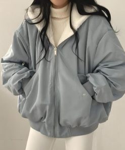 That Girl Outfits School, Long Maxi Skirts Outfit - Teddy Reversible Hooded Jacket