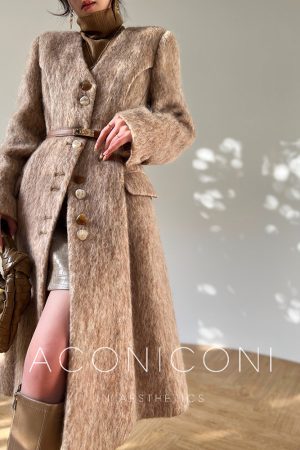 Thick Long Hair Wool Coat for Women | High-Quality Temperament Outerwear | Mahai Style | Cozy Winter Fashion