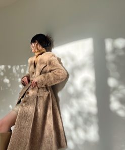 Thick Long Hair Wool Coat for Women | High-Quality Temperament Outerwear | Mahai Style | Cozy Winter Fashion