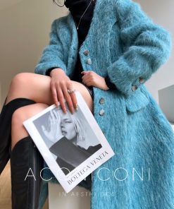 Thick Long Hair Wool Coat for Women | High-Quality Temperament Outerwear | Mahai Style | Cozy Winter Fashion