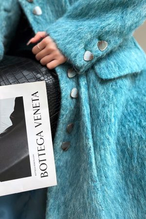Thick Long Hair Wool Coat for Women | High-Quality Temperament Outerwear | Mahai Style | Cozy Winter Fashion
