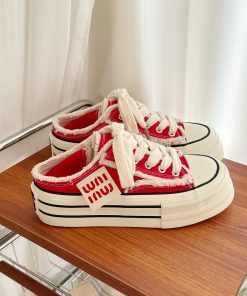 Thick-Soled Canvas Slip-On Shoes for Women - Summer 2025 Outdoor Soft Bottom Lightweight Sneakers