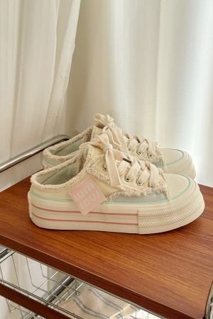 Thick-Soled Canvas Slip-On Shoes for Women - Summer 2025 Outdoor Soft Bottom Lightweight Sneakers