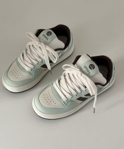 Thick-Soled Casual Bread Sneakers for Women - Trendy White Spring 2025 Footwear - Versatile Y2K Style