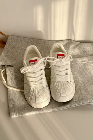 Thick-Soled Casual Shell Sneakers for Women - Breathable Versatile Little White Sports Shoes - 2025 Spring Collection