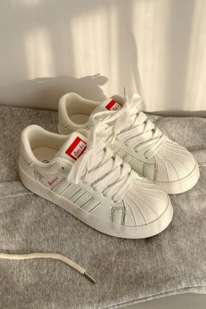 Thick-Soled Casual Shell Sneakers for Women - Breathable Versatile Little White Sports Shoes - 2025 Spring Collection