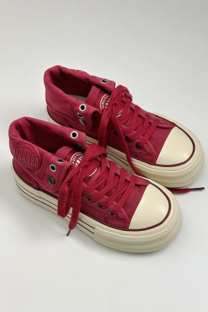 Thick-Soled High-Top Canvas Shoes for Women - 2025 Autumn Casual Sneakers, White Height-Increasing Niche Design