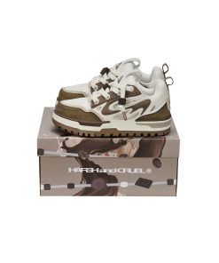 Thick-Soled Low-Top Sneakers for Couples - Trendy Pudgy Shoes with Breadcrumb Design, Perfect for Y2K and Street Style Fashion