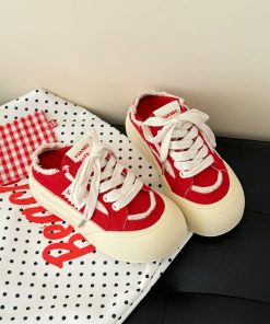 Thick-Soled Round-Toe Canvas Loafers for Summer 2025 - Breathable White Slippers for Stylish Comfort