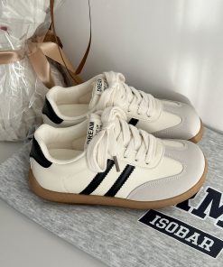 Thick-Soled Training Shoes for Women - 2025 Autumn Versatile Casual Ugly Cute Big Head Sneakers Little White Shoes