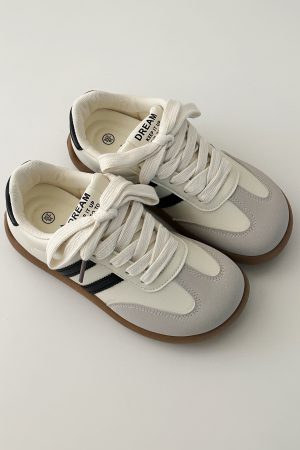 Thick-Soled Training Shoes for Women - 2025 Autumn Versatile Casual Ugly Cute Big Head Sneakers Little White Shoes