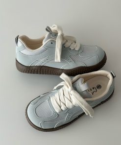 Thick-Soled White Casual Sneakers for Spring 2025 - Versatile Sports Shoes with Trendy 90s Style