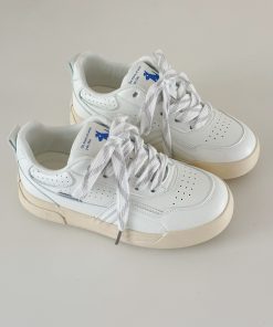 Thick-Soled White Sneakers for Women - 2025 Spring Versatile Soft Sole Casual Sports Shoes, Y2K Inspired Street Style