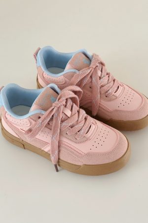 Thick-Soled White Sneakers for Women - 2025 Spring Versatile Soft Sole Casual Sports Shoes, Y2K Inspired Street Style