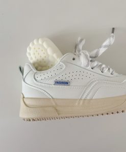 Thick-Soled White Sneakers for Women - 2025 Spring Versatile Soft Sole Casual Sports Shoes, Y2K Inspired Street Style