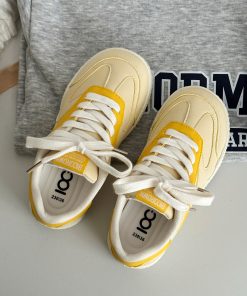 Thick-Soled White Sneakers for Women - Versatile Casual Style, 2025 Spring Collection, Trending Student Fashion