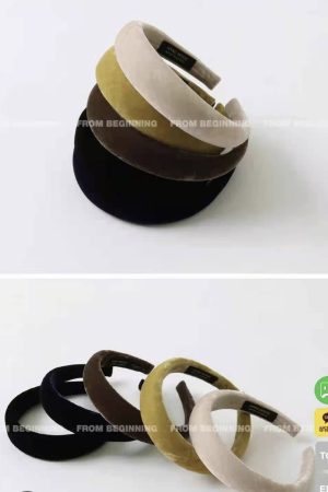Thick Velvet Headband for Height Increase, Authentic Korean Style Hair Accessory