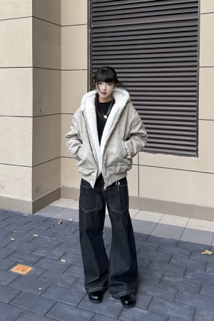 Thick Waterproof Cotton Jacket with Mink Fur Collar, Hooded Winter Coat for Women, Marble Mountain Carving Design