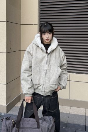 Thick Waterproof Cotton Jacket with Mink Fur Collar, Hooded Winter Coat for Women, Marble Mountain Carving Design