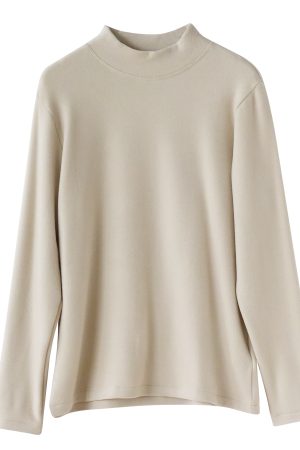 Thickened Plush Half-High Collar Warm Base Layer T-Shirt for Plus Size Women, Cozy Winter Essential, Fashionable and Comfortable