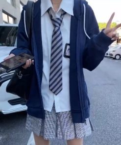 Thickened Solid Color JK Hoodie Jacket - Loose Fit Pudding Bear Inspired Cardigan for Autumn 2025 Fashion