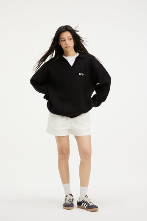 Thickened V-Neck Knitted Sweater for Women, Stylish Spring Autumn Outerwear, Trendy Casual Layering Top