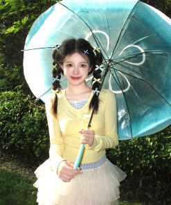 Three-Color Slim Fit Slimming Fake Two-Piece Lace Trim Plaid Pleated Embroidered Shirt Top for Women - Y2K Fashion Style