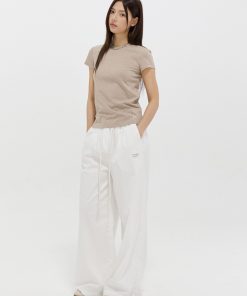 Three-Color Solid Short Sleeve T-Shirt for Women - Slimming Round Neck Basic Layer - Versatile Summer Style