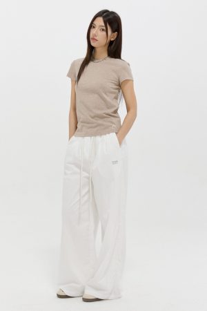 Three-Color Solid Short Sleeve T-Shirt for Women - Slimming Round Neck Basic Layer - Versatile Summer Style